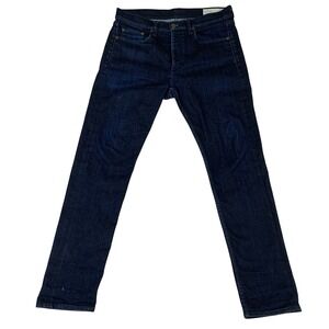 Rag & Bone Fit 2 Slim Jeans Mens 32x32 Dark Indigo Blue Button Fly Denim Pants